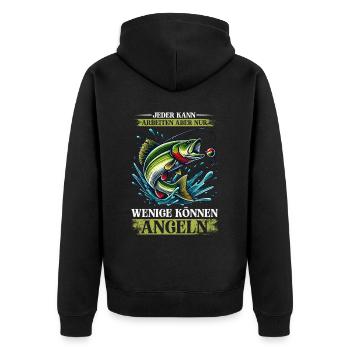 Pêcheur Canne à pêche Drôle Pêcheur Hobby Pêcheur - Veste à capuche bio Premium Unisexe - noir - Dos - Nico (187cm)