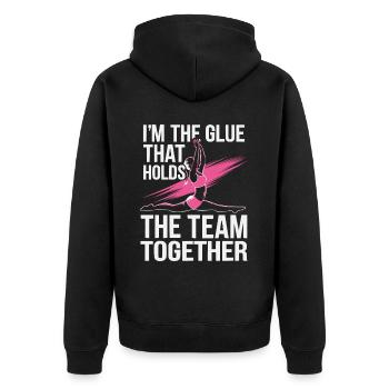 Certified Athletic Trainer Girl Athlete Workout - Unisex Premium Organic Zip Hoodie - black - Back - Nico (187cm)