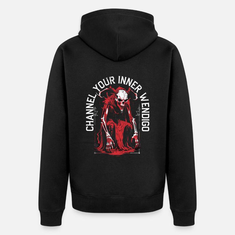 Wendigo Kryptide Cryptide - Veste à capuche bio Premium Unisexe - noir