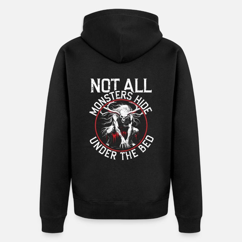 Wendigo Kryptide Cryptid - Unisex Premium Organic Zip Hoodie - black