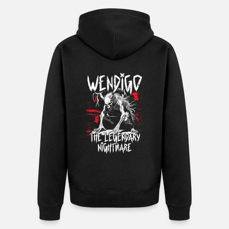Wendigo Kryptide Cryptide - Veste à capuche bio Premium Unisexe - noir