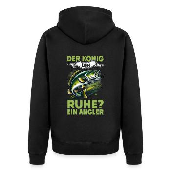 Pêcheur Canne à pêche Drôle Pêcheur Hobby Pêcheur - Veste à capuche bio Premium Unisexe - noir - Dos - Nico (187cm)