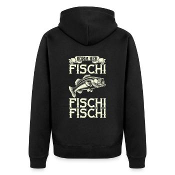 Pêcheur Canne à pêche Drôle Pêcheur Hobby Pêcheur - Veste à capuche bio Premium Unisexe - noir - Dos - Nico (187cm)