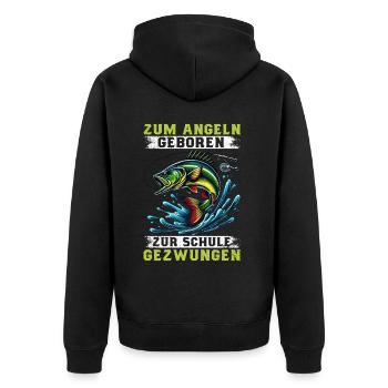 Pêcheur Canne à pêche Drôle Pêcheur Hobby Pêcheur - Veste à capuche bio Premium Unisexe - noir - Dos - Nico (187cm)