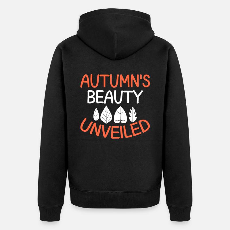 Blattpeeper Feuillage d’automne Peeper d’automne - Veste à capuche bio Premium Unisexe - noir