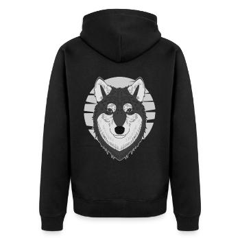 Chien - Veste à capuche bio Premium Unisexe - noir - Dos - Nico (187cm)