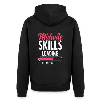 Compétences de sage-femme Chargement Veuillez patienter - Veste à capuche bio Premium Unisexe - noir - Dos - Nico (187cm)