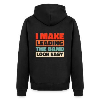 Krankenwagenfahrer Kader - Unisex Premium Bio Zip Hoodie - Schwarz - Hinten - Nico (187cm)