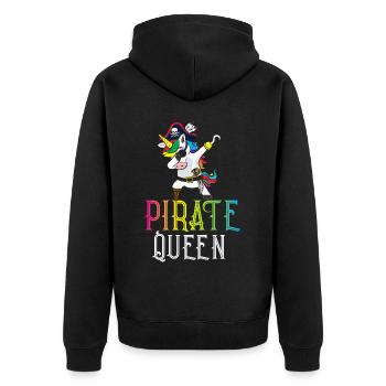 Reine des Pirates Femme Capitaine Crâne de Pirate - Veste à capuche bio Premium Unisexe - noir - Dos - Nico (187cm)