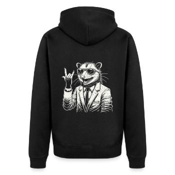 Opossum Rétro Rock Festival Heavy Metal - Veste à capuche bio Premium Unisexe - noir - Dos - Nico (187cm)