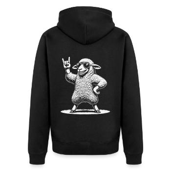 Musique rock Heavy Metal Mouton Avec lunettes de soleil - Veste à capuche bio Premium Unisexe - noir - Dos - Nico (187cm)