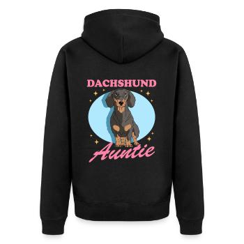 Teckel Tante Teckel Chiens Teckel Cadeau - Veste à capuche bio Premium Unisexe - noir - Dos - Nico (187cm)