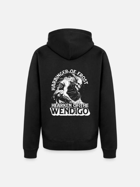 Wendigo Kryptide Cryptid - Unisex Premium Organic Zip Hoodie - black