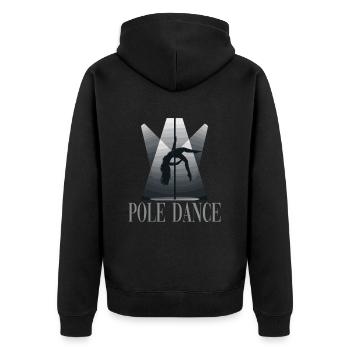 Pole Dance Pole Tänzerin Stangentanz - Unisex Premium Bio Zip Hoodie - Schwarz - Hinten - Nico (187cm)