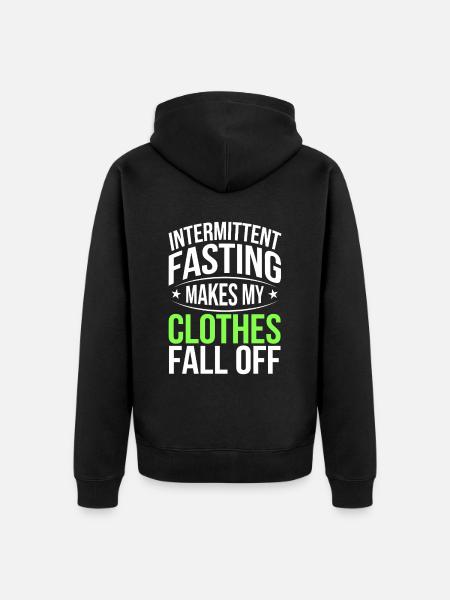 Intermittent fasting Intermittent fasting - Unisex Premium Organic Zip Hoodie - black