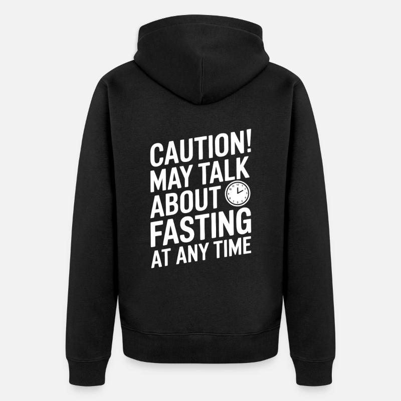 Intermittent fasting Intermittent fasting - Unisex Premium Organic Zip Hoodie - black