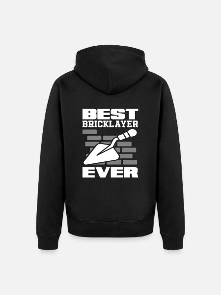 Bricklayer Best Mason Ever - Unisex Premium Organic Zip Hoodie - black