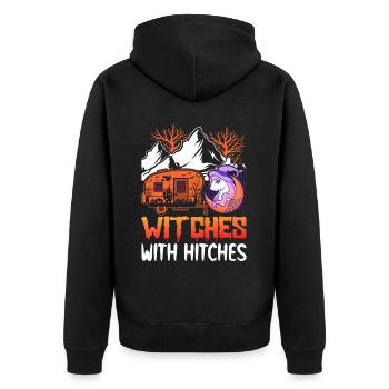 Hexen mit Kupplungen Rv Camping Mädchen Halloween - Unisex Premium Bio Zip Hoodie - Schwarz - Hinten - Nico (187cm)