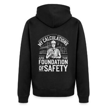 Structural Engineer Job Structural Engineering - Unisex Premium Organic Zip Hoodie - black - Back - Nico (187cm)