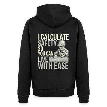 Structural Engineer Job Structural Engineering - Unisex Premium Organic Zip Hoodie - black - Back - Nico (187cm)