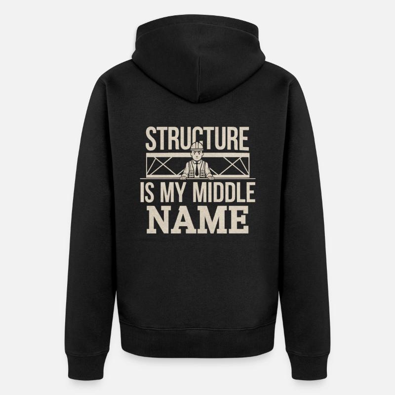 Tragwerksplaner Beruf Tragwerksplanung - Unisex Premium Bio Zip Hoodie - Schwarz