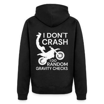 Motorcycle Motorcyclist Men Motorcycle - Unisex Premium Organic Zip Hoodie - black - Back - Nico (187cm)