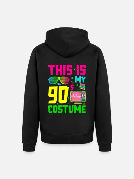 This Is My 90s Costume - Unisex Premium Bio Zip Hoodie - Schwarz