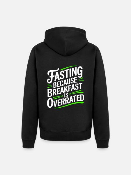 Intermittent fasting Intermittent fasting - Unisex Premium Organic Zip Hoodie - black