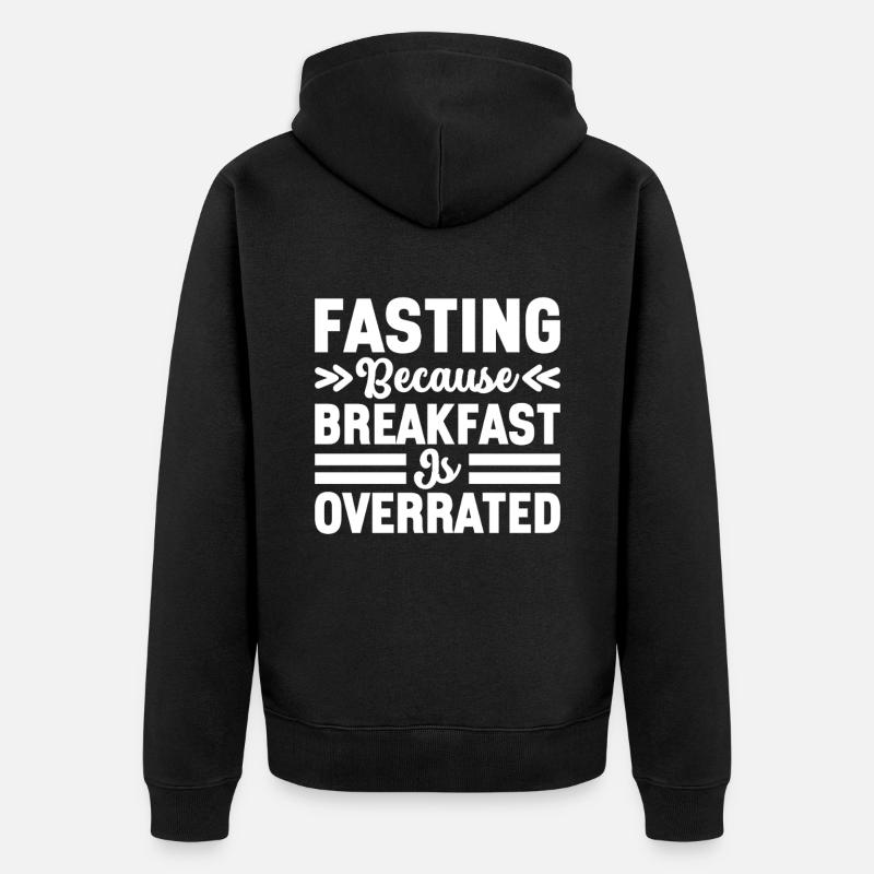 Intermittent fasting Intermittent fasting - Unisex Premium Organic Zip Hoodie - black