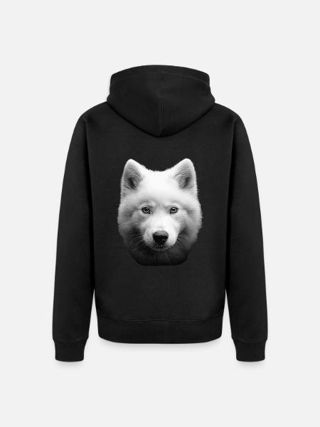 Samojede - Unisex Premium Bio Zip Hoodie - Schwarz