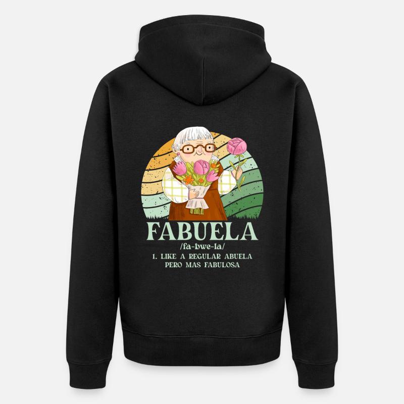 Fabuela - Veste à capuche bio Premium Unisexe - noir