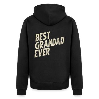 Grand-père Grand-père Pops Grand-parent - Veste à capuche bio Premium Unisexe - noir - Dos - Nico (187cm)