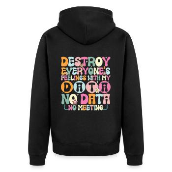 Psychologue scolaire - Veste à capuche bio Premium Unisexe - noir - Dos - Nico (187cm)