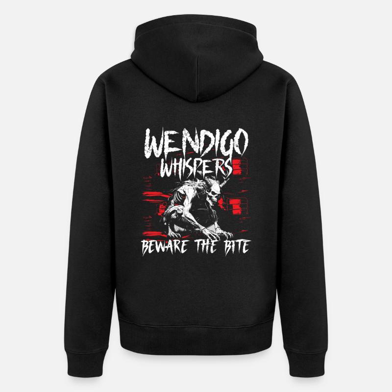 Wendigo Kryptide Cryptide - Veste à capuche bio Premium Unisexe - noir