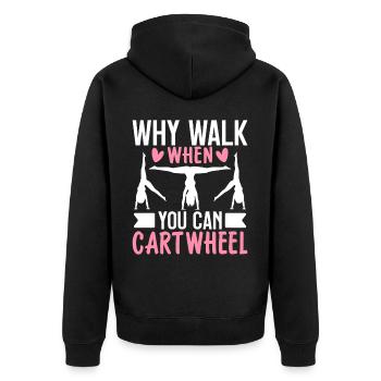 Pourquoi y aller quand vous pouvez utiliser Cartwheel Gymnastics - Veste à capuche bio Premium Unisexe - noir - Dos - Nico (187cm)
