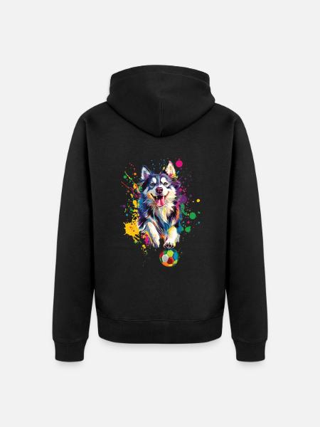 Alaskan Malamute - Unisex Premium Bio Zip Hoodie - Schwarz