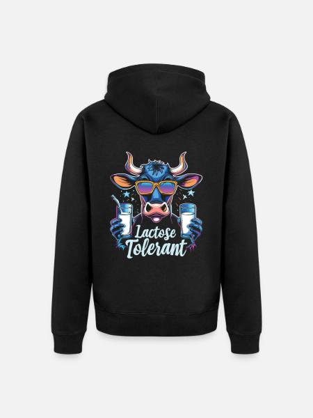 Laktose tolerant - Unisex Premium Bio Zip Hoodie - Schwarz
