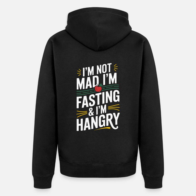 Intermittent fasting Intermittent fasting - Unisex Premium Organic Zip Hoodie - black