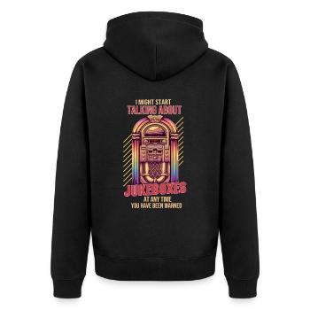 Jukebox Collectors - Unisex Premium Organic Zip Hoodie - black - Back - Nico (187cm)
