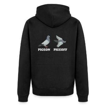 Amateurs de pigeons Pigeons Amoureux des oiseaux - Veste à capuche bio Premium Unisexe - noir - Dos - Nico (187cm)