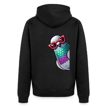 Amateurs de pigeons Pigeons Amoureux des oiseaux - Veste à capuche bio Premium Unisexe - noir - Dos - Nico (187cm)
