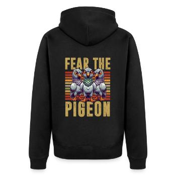 Amateurs de pigeons Pigeons Amoureux des oiseaux - Veste à capuche bio Premium Unisexe - noir - Dos - Nico (187cm)