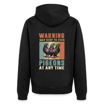 Amateurs de pigeons Pigeons Amoureux des oiseaux - Veste à capuche bio Premium Unisexe - noir - Dos - Nico (187cm)