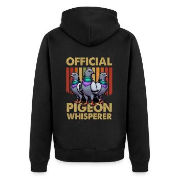 Amateurs de pigeons Pigeons Amoureux des oiseaux - Veste à capuche bio Premium Unisexe - noir - Dos - Nico (187cm)