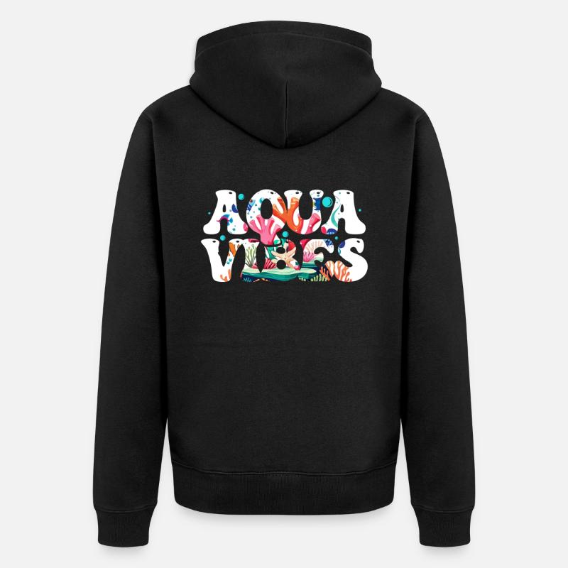 Aquarium aquatique - Veste à capuche bio Premium Unisexe - noir