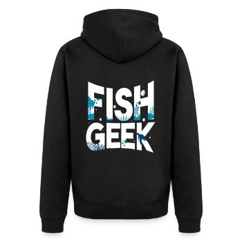 Aquarium Aquatics - Unisex Premium Organic Zip Hoodie - black - Back - Nico (187cm)