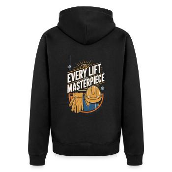Crane Operator Job Profession Construction Worker - Unisex Premium Organic Zip Hoodie - black - Back - Nico (187cm)