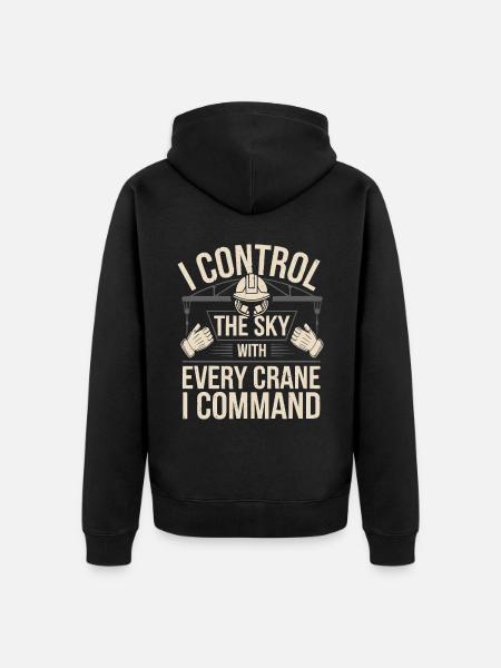 Beruf Kranführer Beruf Bauarbeiter - Unisex Premium Bio Zip Hoodie - Schwarz