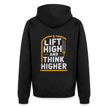 Crane Operator Job Profession Construction Worker - Unisex Premium Organic Zip Hoodie - black - Back - Nico (187cm)