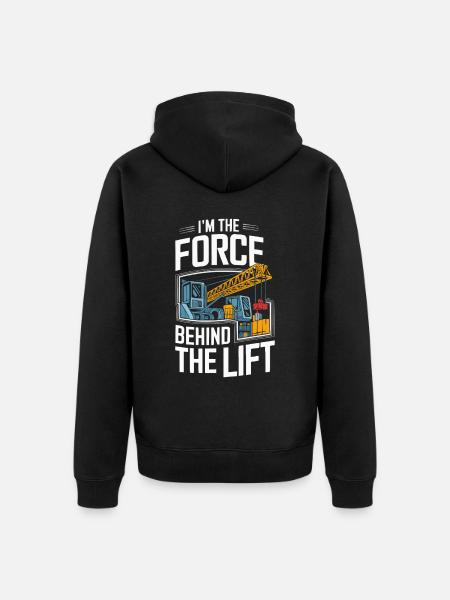 Beruf Kranführer Beruf Bauarbeiter - Unisex Premium Bio Zip Hoodie - Schwarz